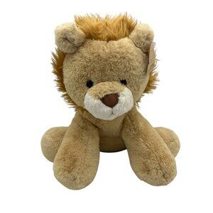 Animal Adventure Lion Plush Stuffed Brown Sitting 12" Toy Lovey Plushy 2021 Zoo